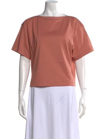 Pre-owned Brunello Cucinelli Bateau Neckline Short Sleeve T-shirt W/ Tags In Pink