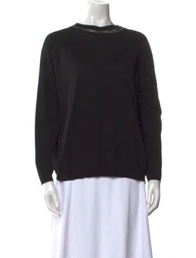 Pre-owned Brunello Cucinelli Bateau Neckline Sweater In Black