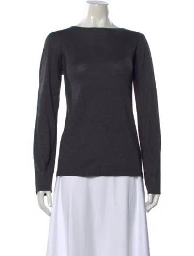 Pre-owned Brunello Cucinelli Bateau Neckline Sweater In Blue