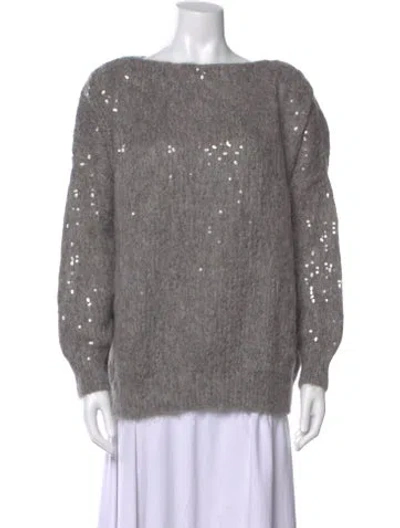 Pre-owned Brunello Cucinelli Bateau Neckline Sweater In Brown