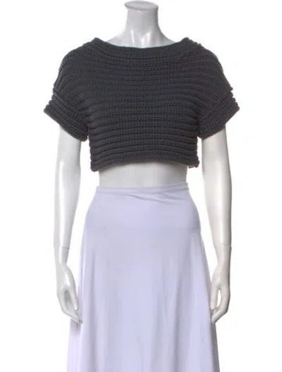 Pre-owned Brunello Cucinelli Bateau Neckline Sweater In Gray