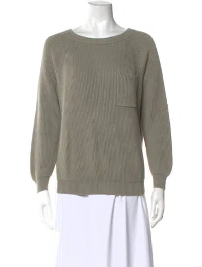 Pre-owned Brunello Cucinelli Bateau Neckline Sweater In Green