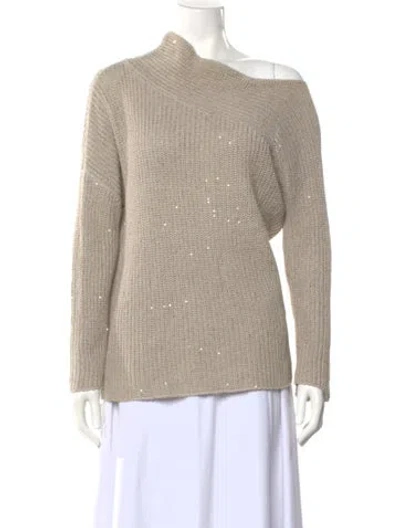 Pre-owned Brunello Cucinelli Bateau Neckline Sweater In Neutral
