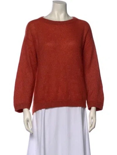 Pre-owned Brunello Cucinelli Bateau Neckline Sweater In Red