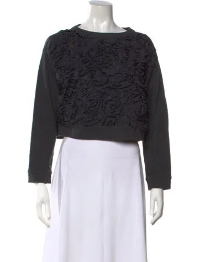 Pre-owned Brunello Cucinelli Bateau Neckline Three-quarter Sleeve Sweatshirt In Gray