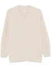 Brunello Cucinelli Batwing-sleeve Sweater In Neutrals
