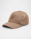 Brunello Cucinelli Linen-blend Sparkling Logo Baseball Cap