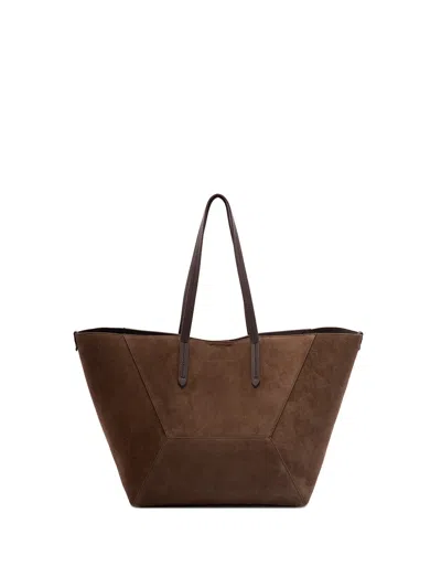 Brunello Cucinelli `bc Duo` Bag In Suede With Monili