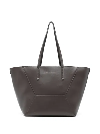 Brunello Cucinelli Small Bc Duo Tote Bag In Brown
