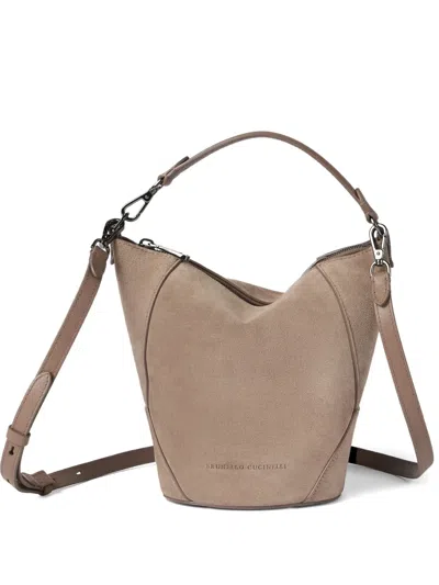 Brunello Cucinelli Bc Duo Bucket Bag In Brown