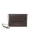 Brunello Cucinelli Duo Foldover Top Clutch Bag In Black