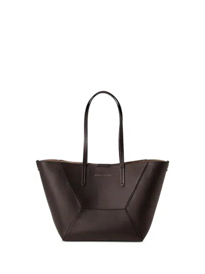 Brunello Cucinelli `bc Duo` Handbag In Brown