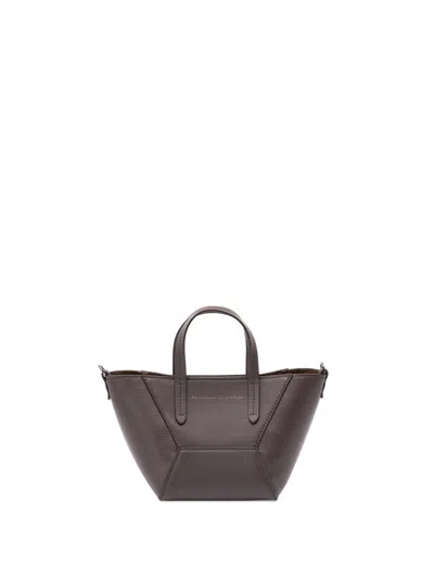 Brunello Cucinelli `bc Duo` Handbag In Brown