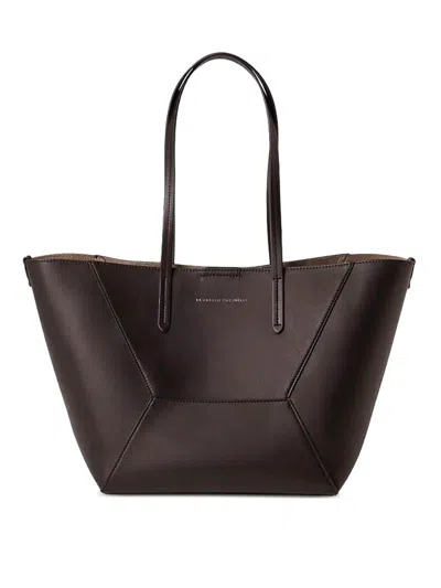 Brunello Cucinelli `bc Duo` Handbag In Brown