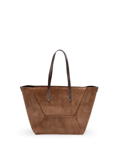 Brunello Cucinelli `bc Duo` Handbag In Brown