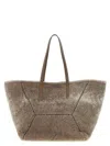 Brunello Cucinelli Large Shoulder Bag Featuring Dual Handles In Gray