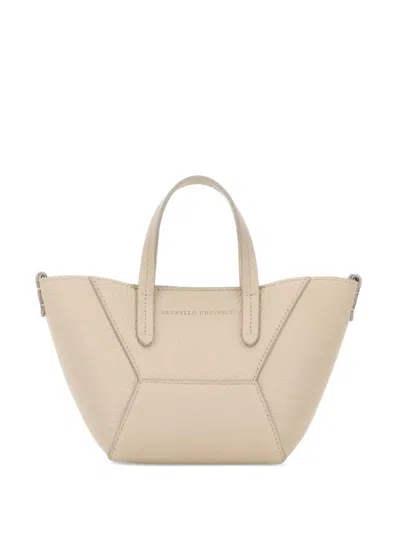 Brunello Cucinelli Bc Duo Leather Tote Bag In Neutral