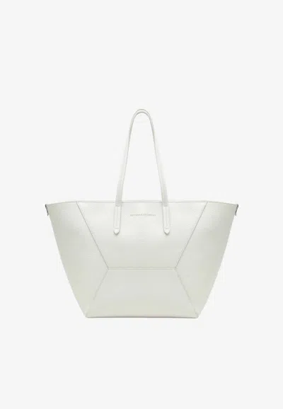 Brunello Cucinelli Bc Duo Leather Tote Bag In White