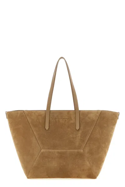 Brunello Cucinelli 'bc Duo' Maxi Shoulder Bag In Brown