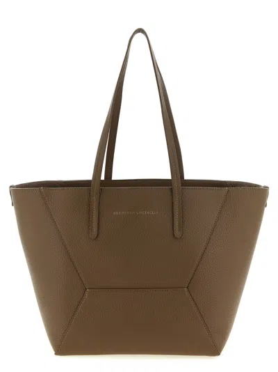 Brunello Cucinelli Bc Duo Medium Shoulder Bag In Brown