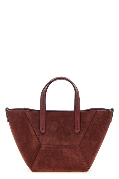 Brunello Cucinelli 'bc Duo' Mini Handbag In Burgundy