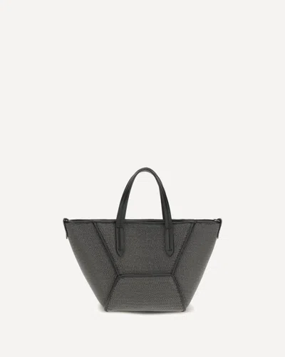 Brunello Cucinelli Bc Duo Mini Precious Bag In Black