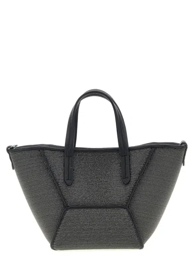Brunello Cucinelli Bc Duo Mini Precious Hand Bags Black