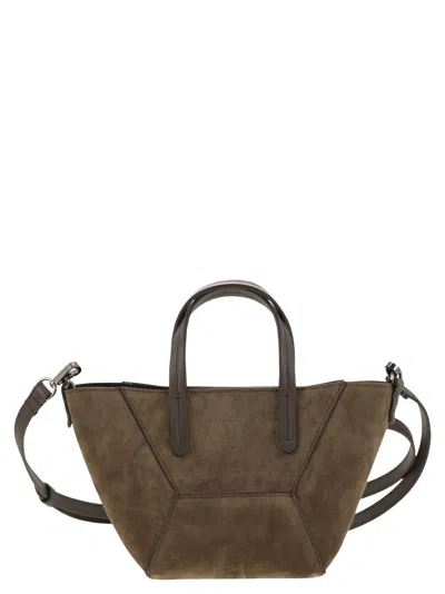 Brunello Cucinelli Bc Duo Mini Shoulder Bag In Brown