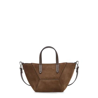 Brunello Cucinelli Bc Duo Mini Suede Crossbody Bag