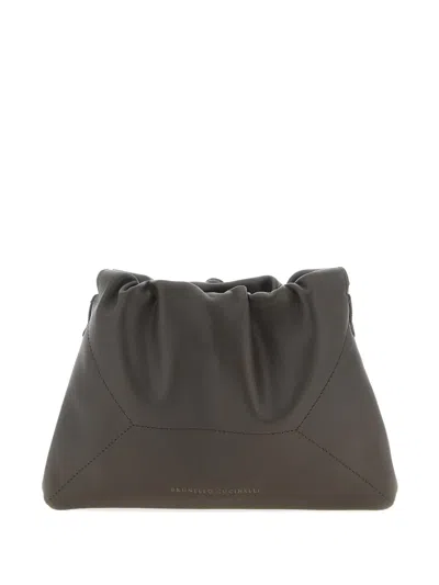 Brunello Cucinelli Bc Duo Monili Clutch Bag In Gray