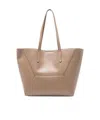 Brunello Cucinelli Geometric Panel Shoulder Bag With Top Handles In Brown