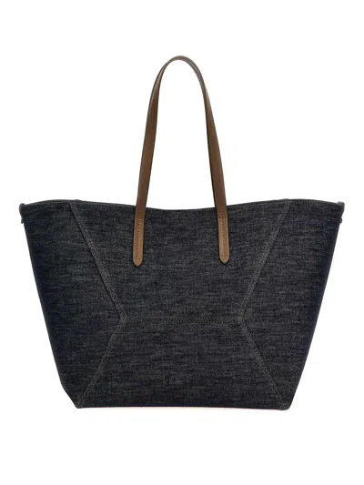Brunello Cucinelli Bc Duo Shopping Bag In Blue
