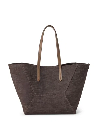 Brunello Cucinelli Bc Duo Shoulder Bag In Brown
