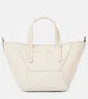 Brunello Cucinelli Structured Geometric Paneling Shoulder Bag With Detachable Strap In Neutral
