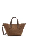 Brunello Cucinelli Bc Duo Suede Bag With Monili Details In Brown