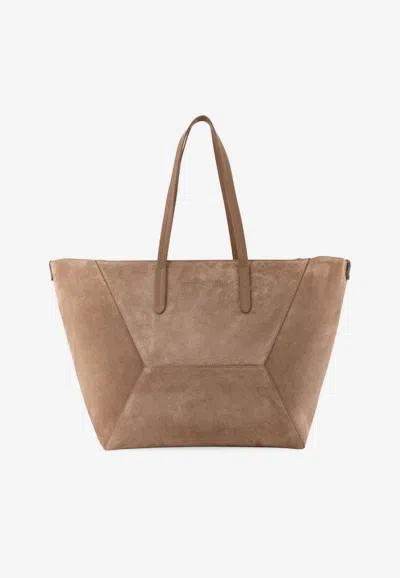 Brunello Cucinelli Bc Duo Suede Tote Bag In Brown