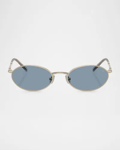 BRUNELLO CUCINELLI BC2006ST OVAL TITANIUM SUNGLASSES