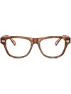 Brunello Cucinelli 54mm Rectangle Optical Glasses In Brown
