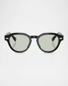 Brunello Cucinelli Bc3007 Acetate & Plastic Round Optical Glasses