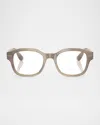 Brunello Cucinelli Bc3010 Square Blue Light Glasses In Beige