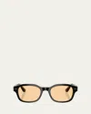 Brunello Cucinelli Bc3010 Square Blue Light Glasses In Black/havana