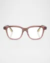 Brunello Cucinelli Bc3013 Acetate Pillow Blue Blocking Glasses In Blue Mirror