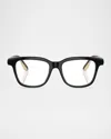 Brunello Cucinelli Bc3013 Acetate Pillow Blue Blocking Glasses In Blue Mirror