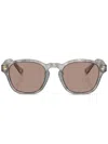 Brunello Cucinelli Bc4006s Round-frame Sunglasses In Grey