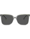 Brunello Cucinelli Sleek Acetate Square Sunglasses In Gray