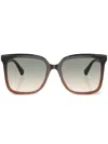 Brunello Cucinelli Bc4007s Square-frame Sunglasses In Schwarz