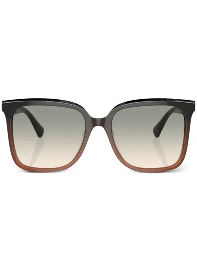 Brunello Cucinelli Bc4007s Square-frame Sunglasses In Schwarz