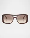 Brunello Cucinelli Bc4012s Square Acetate Sunglasses In Multi