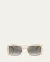 Brunello Cucinelli Bc4012s Square Acetate Sunglasses In Dark Violet