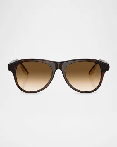 BRUNELLO CUCINELLI BC4015S ACETATE AVIATOR SUNGLASSES